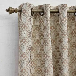 Ariana Green & Brown Geometric Door Curtain-image-23