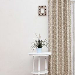 Ariana Green & White Geometric Window Curtain-26