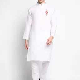 DEVOILER Ethnic Motifs Printed Band Collar Straight Kurta-image-90