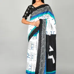 JALTHER Ethnic Motifs Block Print Saree-picture-32