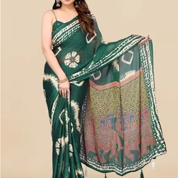 MIRCHI FASHION Tie and Dye Block Print Saree-picture-8