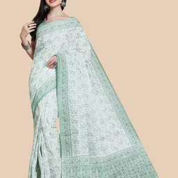 Rani Saahiba Floral Printed Pure Cotton Saree-picture-7