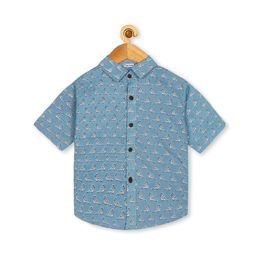 Ka-mee Boys Blue Comfort Printed Casual Shirt-image-12