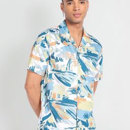 Flying Machine Abstract Printed Opaque Casual Shirt-picture-37