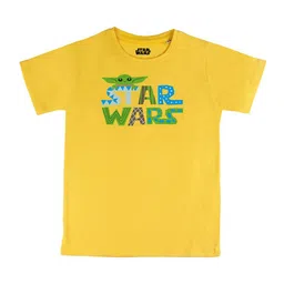 Star Wars by Wear Your Mind Boys Yellow Typography Star Wars Printed T-shirt-image-87