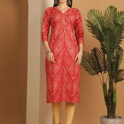 Rajnandini Leheriya Printed V-Neck Kurti-30