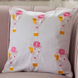 BandBox White & Pink Floral Square Cushion Cover-picture-27