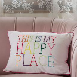 BandBox White Embroidered Cotton Square Cushion Cover-image-78