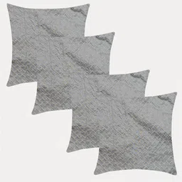 Molcha Grey Set of 4 Geometric Square Cushion Covers-33
