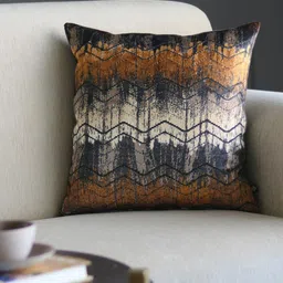 GM Unisex Brown Printed Velvet Square Cushion Cover-image-63