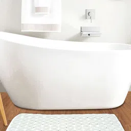 FABINALIV White Textured 2000 GSM Shower Mat With Suction Cups-35