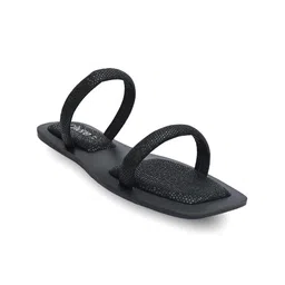 Chere Textured Double Strap Open Toe Flats image 2