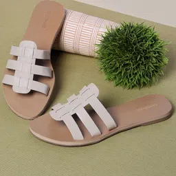 Tokyo Talkies No Back Strap Open Toe Flats-image-48