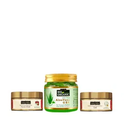 Indus Valley Set Of 3 Face Care Combo Aloe Vera Gel, Depigmentation Gel And Skin Lightening Brightening Face Mask-19