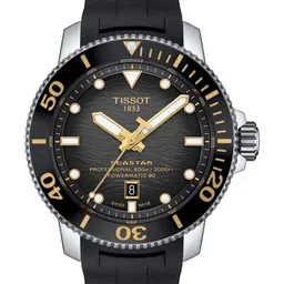 TISSOT Men Black Dial & Textured Straps Analogue Automatic Motion Powered Watch T1206071744101-17