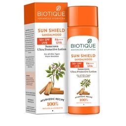 Biotique Sun Shield Sandalwood 50+SPF UVA UVB Sunscreen Ultra Protective Lotion - 120ml-33