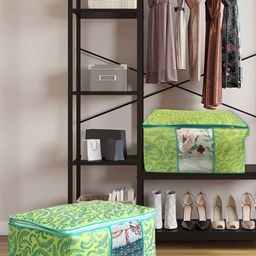 Kuber Industries Green 3 Pieces Printed Storage Bag-image-50