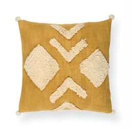 SANSKRUTIHOMES Mustard & Off White Embroidered Square Cushion Covers-image-93
