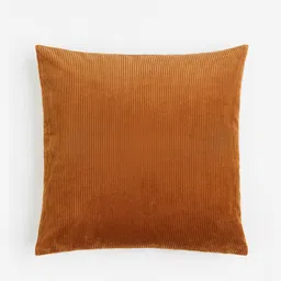 H&M Brown Pure Cotton Corduroy Cushion Cover-16