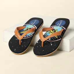Pantaloons Junior Boys Orange & Blue Printed Thong Flip-Flops-picture-38