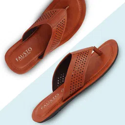 FAUSTO Men Tan Thong Flip-Flops-picture-38