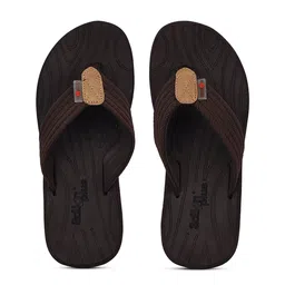 Action Plus Men Brown & Black Thong Flip-Flops-88
