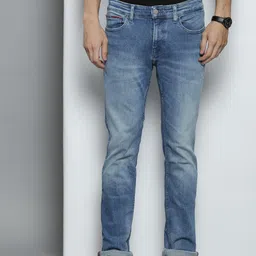 Tommy Hilfiger Men Blue Slim Fit Light Fade Stretchable Jeans-image-106