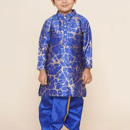 Sethukrishna Boys Abstract Printed Kurta with Dhoti Pants-5
