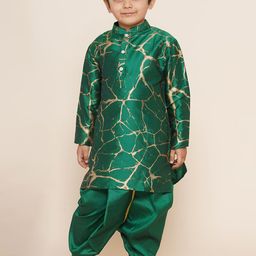 Sethukrishna Boys Abstract Printed Kurta with Dhoti Pants-22