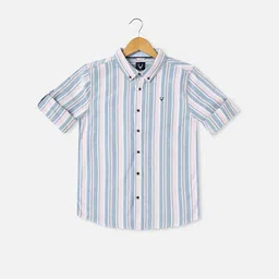 Allen Solly Junior Boys Slim Fit Multi Striped Casual Shirt-image-8