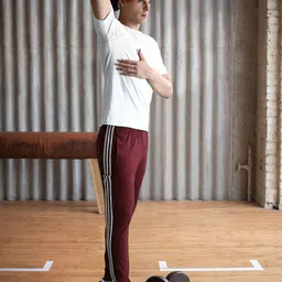 ADIDAS Men Essential Single Jersey Tapered Fit Open Hem 3-Striped Track Pants-4