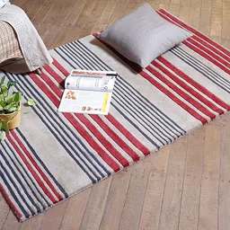 ZEBA Striped Pure Woollen Hand-Tufted Rectangular Carpet-29