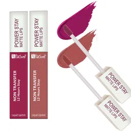 ForSure Set of 2 Power Stay Non Transfer 12Hrs Stay Liquid Lipstick 4 ml each - 10 & 21-14
