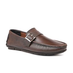 PRIVO by Inc.5 Men Textured Square Toe Leather Comfort Insole Driving Shoes-44