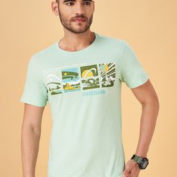 Urban Ranger by pantaloons Graphic Printed Cotton Slim Fit T-shirt-image-84