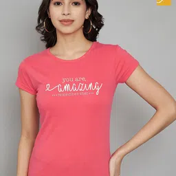 Trend Level Women Set Of 2 Typography Printed Round NeckT-shirts-image-80