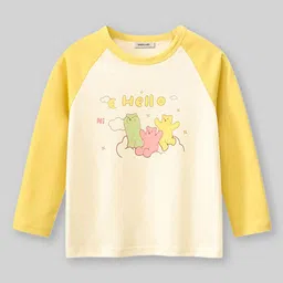INCLUD Girls Round Neck Graphic Printed Cotton Regular Fit T-shirt-image-20