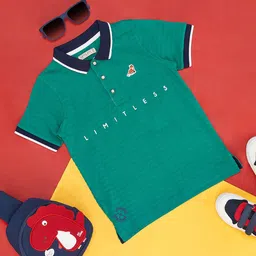 Pantaloons Junior Boys Striped Polo Collar Cotton T-Shirt-picture-22