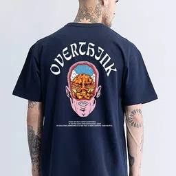 MISCHIEF MONKEY Printed Round Neck Oversized T-shirt-image-46