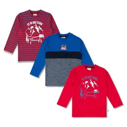 JusCubs Boys Pack Of 3 Printed Pure Cotton T-shirt-image-64