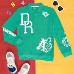 Pantaloons Junior Boys Typography Printed Polo Collar Cotton T-Shirt-image-94