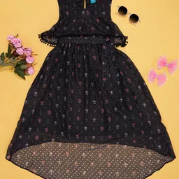 YU by Pantaloons Girls Floral Printed Fit & Flare Dress-picture-1