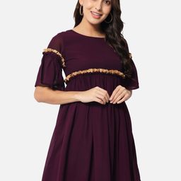 ALL WAYS YOU Georgette Empire Dress-image-5