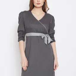 PANIT Wrap V-Neck Dress-image-18