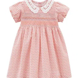 StyleCast x Revolte Girls Pink & White Floral Printed Peter Pan Collar Empire Dress-image-52