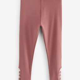 NEXT  Girls Ribbed Ankle Length Leggings with Criss-Cross Detail-image-48