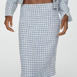 MANGO Women Checked Pencil Skirt-picture-33