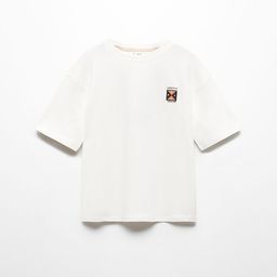Mango Kids Boys Drop-Shoulder Sleeves Pure Cotton T-shirt-image-53