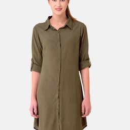 V&M Roll-Up Sleeves Shirt Dress-image-41