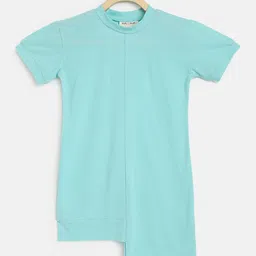 am ma Kids Girls Blue T-shirt Dress-image-97